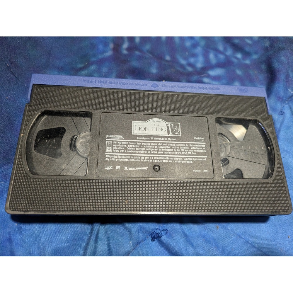 Disney The Lion King 1 1/2 VHS Movie Timon Pumbaa Blue Flap 2004 Tested Tape
